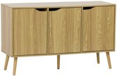 sweeek - Dressoir met 3 deuren houtdecor 120cm - nepal