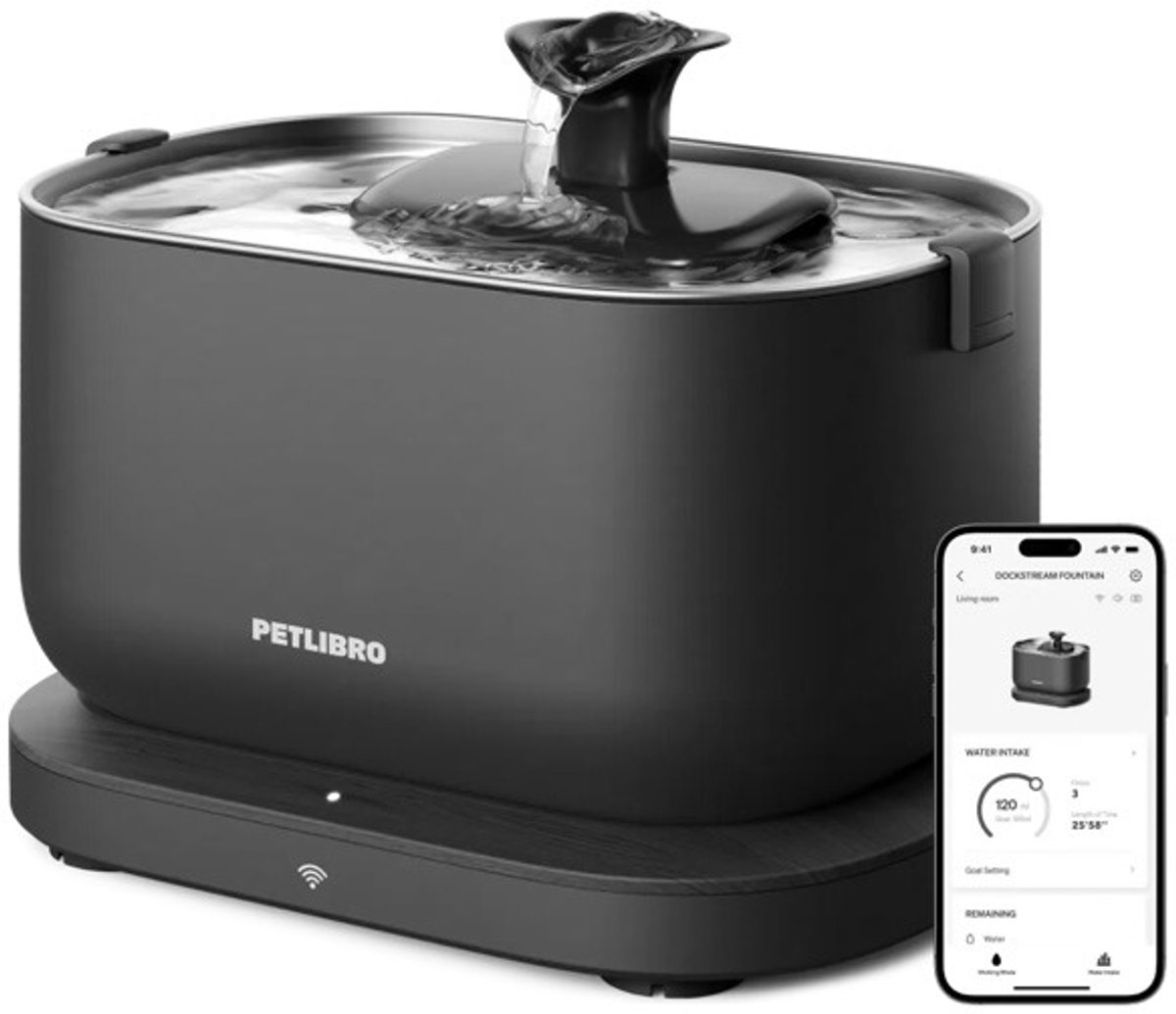 Petlibro Dockstream Smart Waterfontein - Wit - 2.5L - Voor Katten