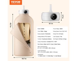 VEVOR Draagbare Wasdroger, Drogtas, PTC-verwarming en LED-display, 600 W