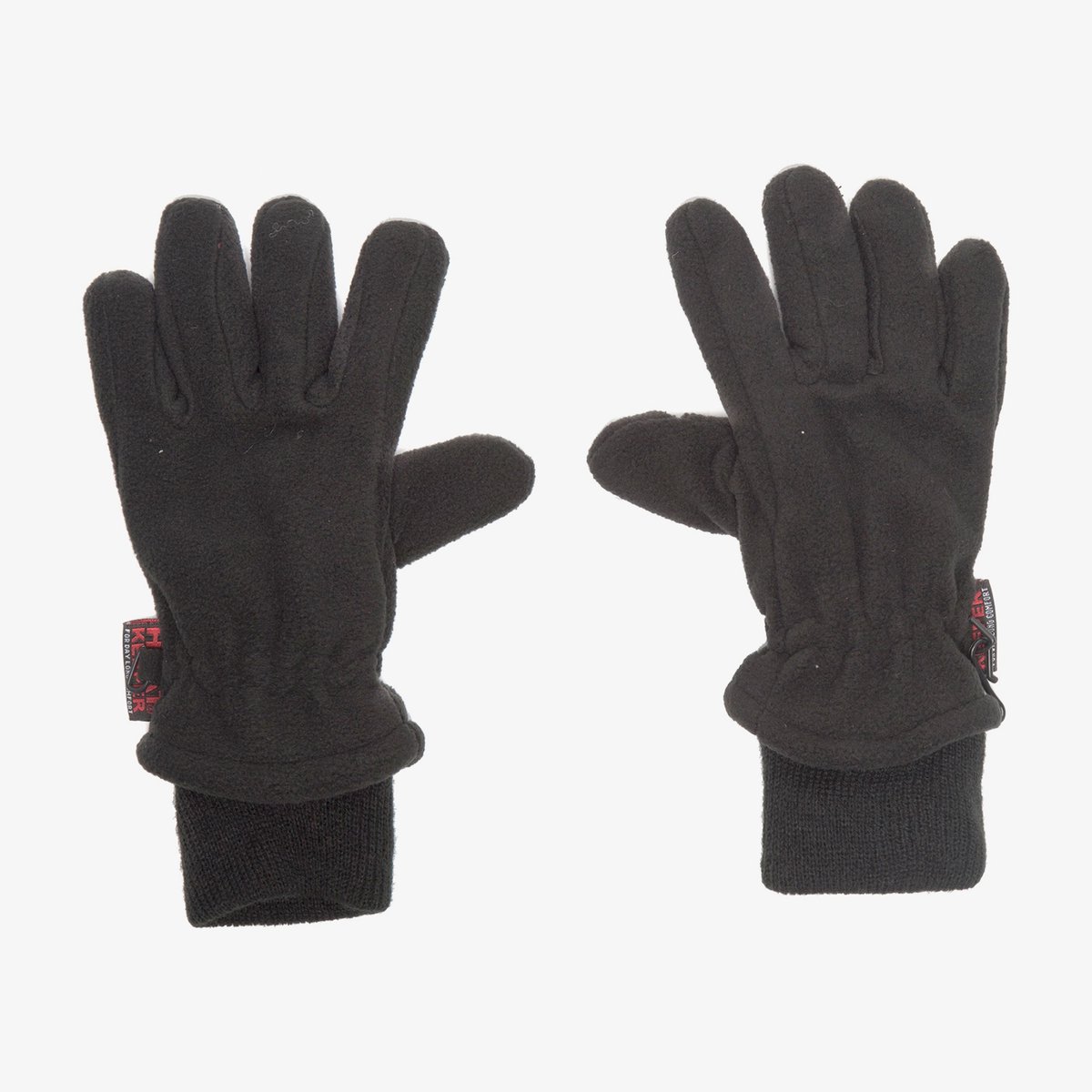 Heat Keeper kinder fleece handschoenen - Zwart - Maat 140/146