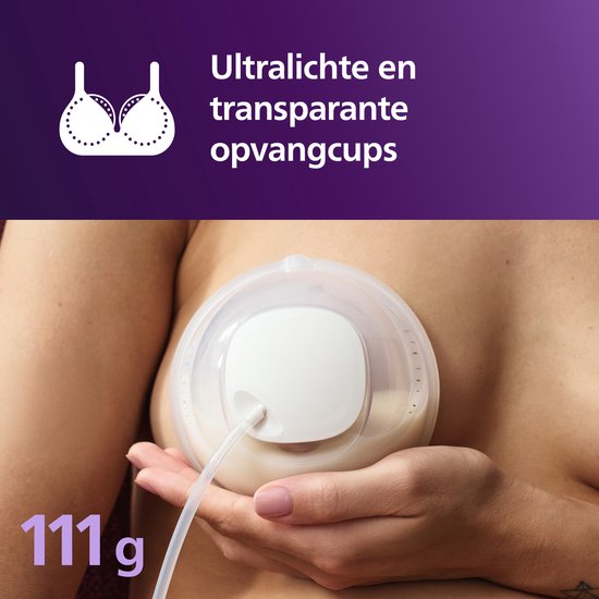 Philips Avent - Handsfree Enkele Elektrische Draagbare Borstkolf - Comfortabel, Stil & Krachtig Motor - Ultralichte Transparante Cups - SCF531/11 van Philips Avent — afbeelding 4