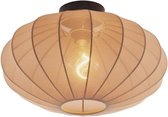 QAZQA bida - Design Plafondlamp met kap - 1 lichts - Ø 42 cm - Bruin - Woonkamer | Slaapkamer | Keuken
