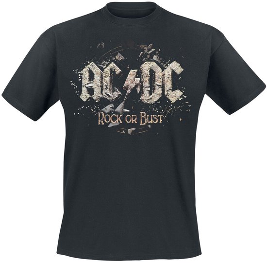T-shirt AC/ DC Rock Or Bust noir L en Katoen - Produits dérivés du groupe, Groupes