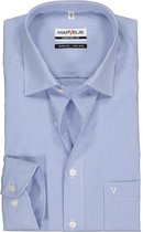 MARVELIS comfort fit overhemd - blauw met wit gestreept - Strijkvrij - Boordmaat: 44
