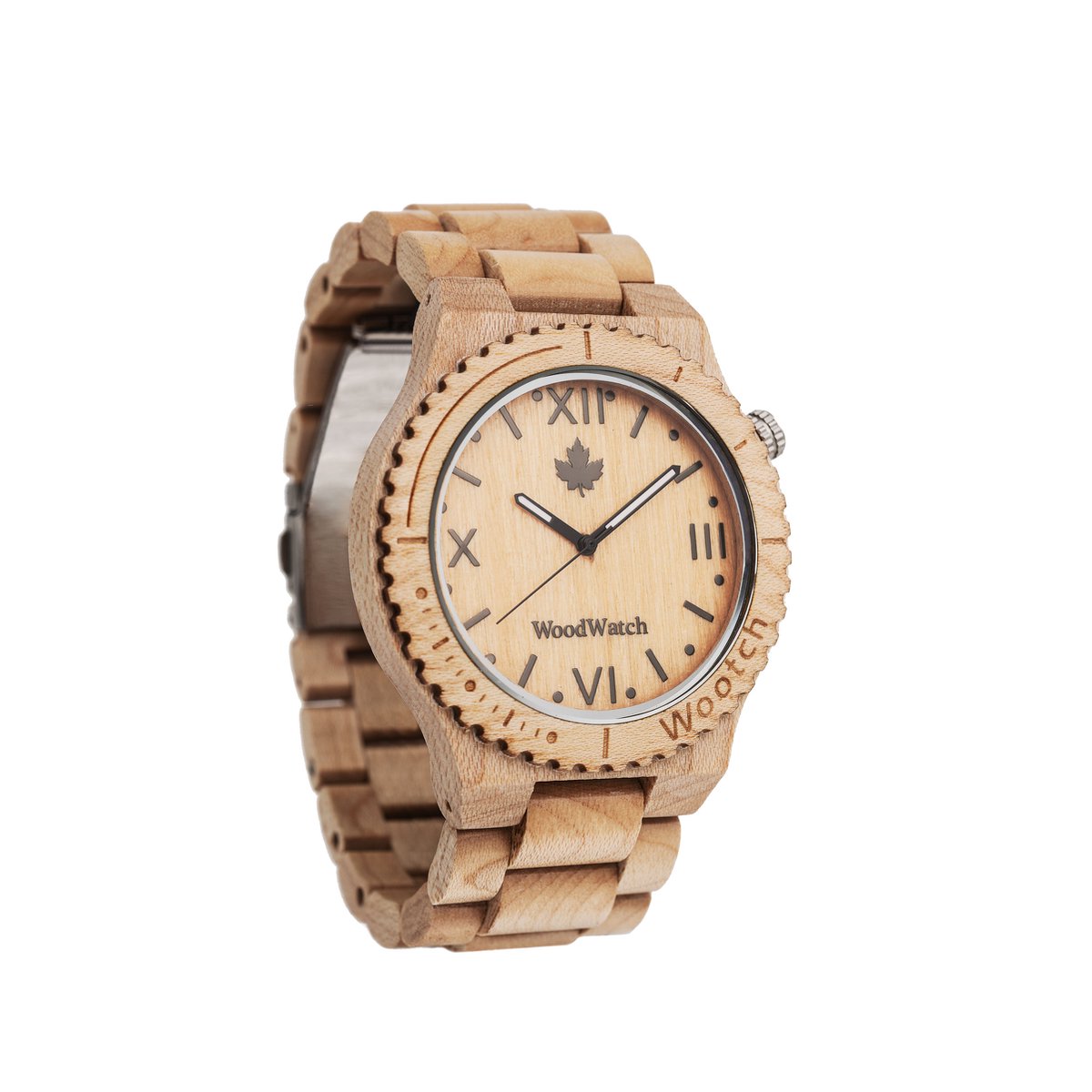 De officiële WoodWatch | Wootch Maple | Houten horloge heren