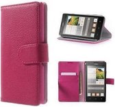 Huawei G700 Hoesje Wallet Case Roze