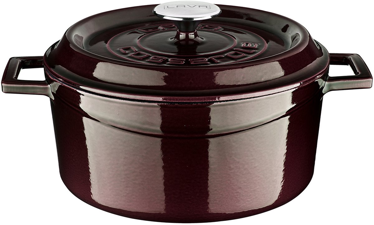 Lava Gietijzeren Braadpan - Inductie Stoofpan - Gietijzer Cocotte - Ø 24 cm