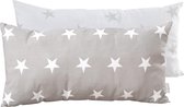 Sierkussen - Little Stars Decoratief Katoen Grijs/wit - Grijs - 60 Cm X 30 Cm