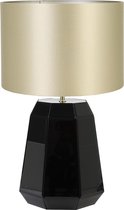 Light & Living Hector lampenvoet - met gouden kap - 65 cm hoog - Ø kap 40 cm - zwart