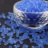 Rocaille's frosted, cornflower blauw, 2 mm, 20 gram