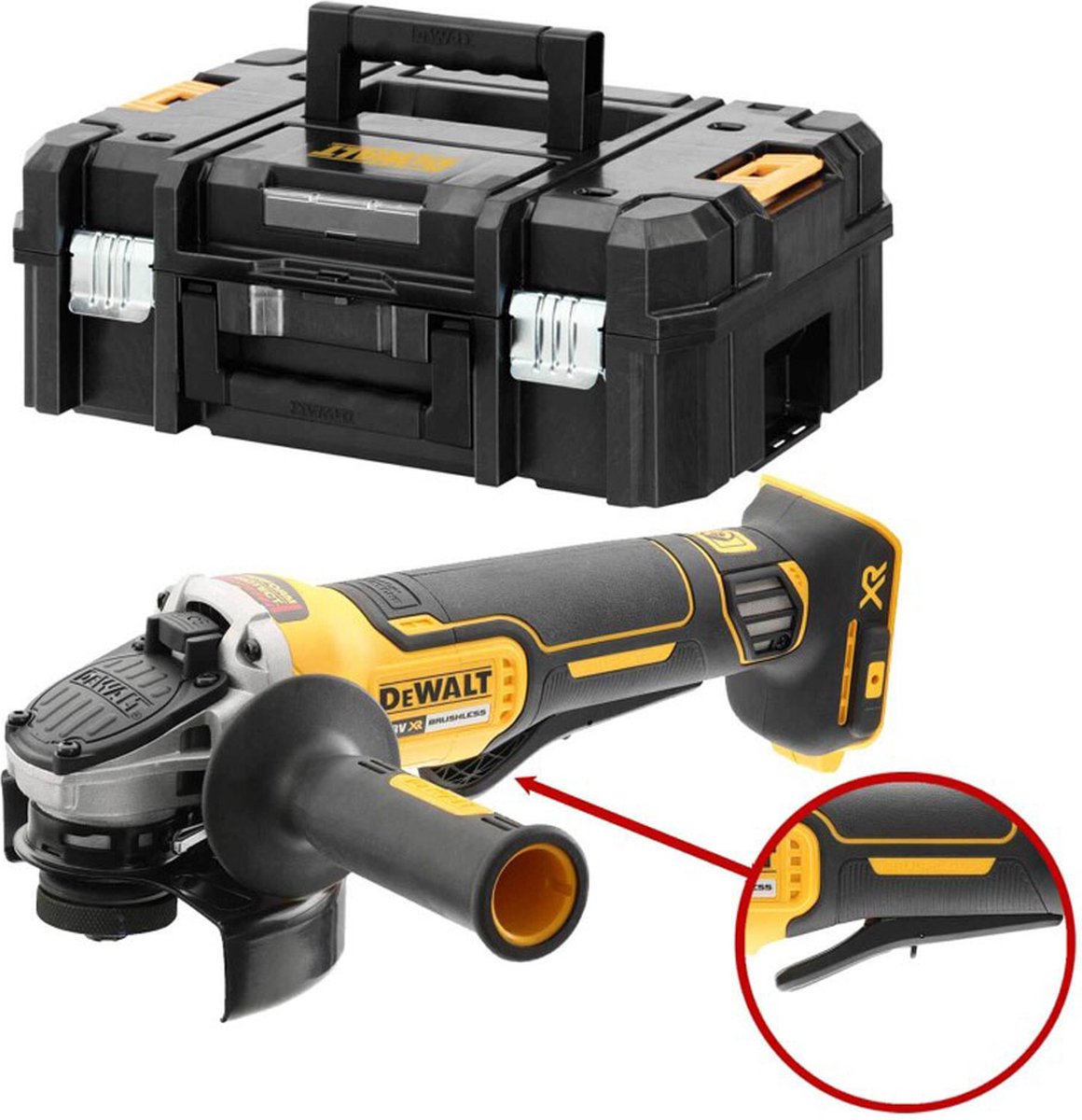 DeWALT DCG406NT Accu haakse slijper 18V XR Basic Body in TSTAK – foto 3