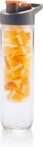 Loooqs Waterfles met infuser - Oranje - 0.8 l