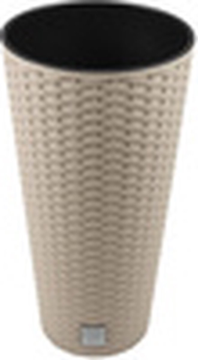 Bloempot van 15,5 liter met insert 25 x 25 x 47,6 cm in kleur Mocca