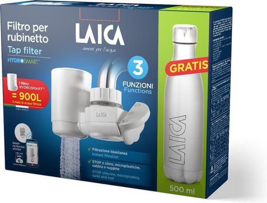 Laica Genova HYDROSMART rendszerű csapra szerelhető mikroplasztik-stop vízszűrő ajándék LAICA