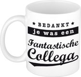 Merci, vous étiez un collègue fantastique la semaine dernière tasse à café / tasse à thé - 300 ml - blanc - changement de carrière / retraite anticipée / retraite - cadeau de remerciement collègue / coéquipier