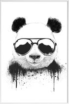 JUNIQE - Poster in kunststof lijst Blijf Cool Panda -30x45 /Wit &