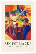 JUNIQE - Poster Macke - Tightrope Walker -40x60 /Kleurrijk