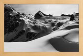 JUNIQE - Poster in houten lijst Mountains V -20x30 /Wit & Zwart