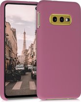 kwmobile telefoonhoesje voor Samsung Galaxy S10e - Hoesje met siliconen coating - Smartphone case in donkerroze