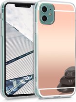 kwmobile hoesje voor Apple iPhone 11 - Telefoonhoesje in metallic roségoud - Backcover voor smartphone