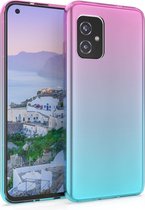 kwmobile hoes voor Asus Zenfone 8 - backcover voor smartphone - Tweekleurig design - roze / blauw / transparant