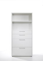 Prisme archiefkast 4 lades en 1 plank wit.