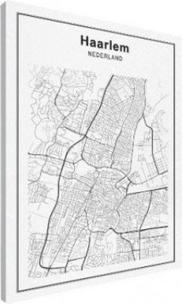 Stadskaart Haarlem - Canvas 90x120