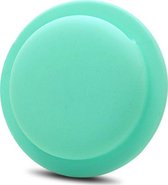 Mobigear Hoesje geschikt voor Apple AirTag Hoesje Flexibel Siliconen | Mobigear Sticky Disc - Turquoise