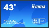 iiyama LH4342UHS-B3 beeldkrant Digitale signage flatscreen 108 cm (42.5") IPS 4K Ultra HD Zwart Type processor Android 8.0