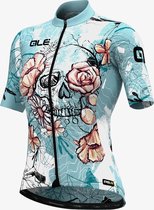 Ale Dames Fietsshirt Korte Mouwen PRR Skull Lichtblauw - Lichtblauw - XL - Valt klein