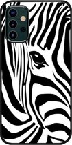 ADEL Siliconen Back Cover Softcase Hoesje voor Samsung Galaxy A32 4G - Zebra Wit