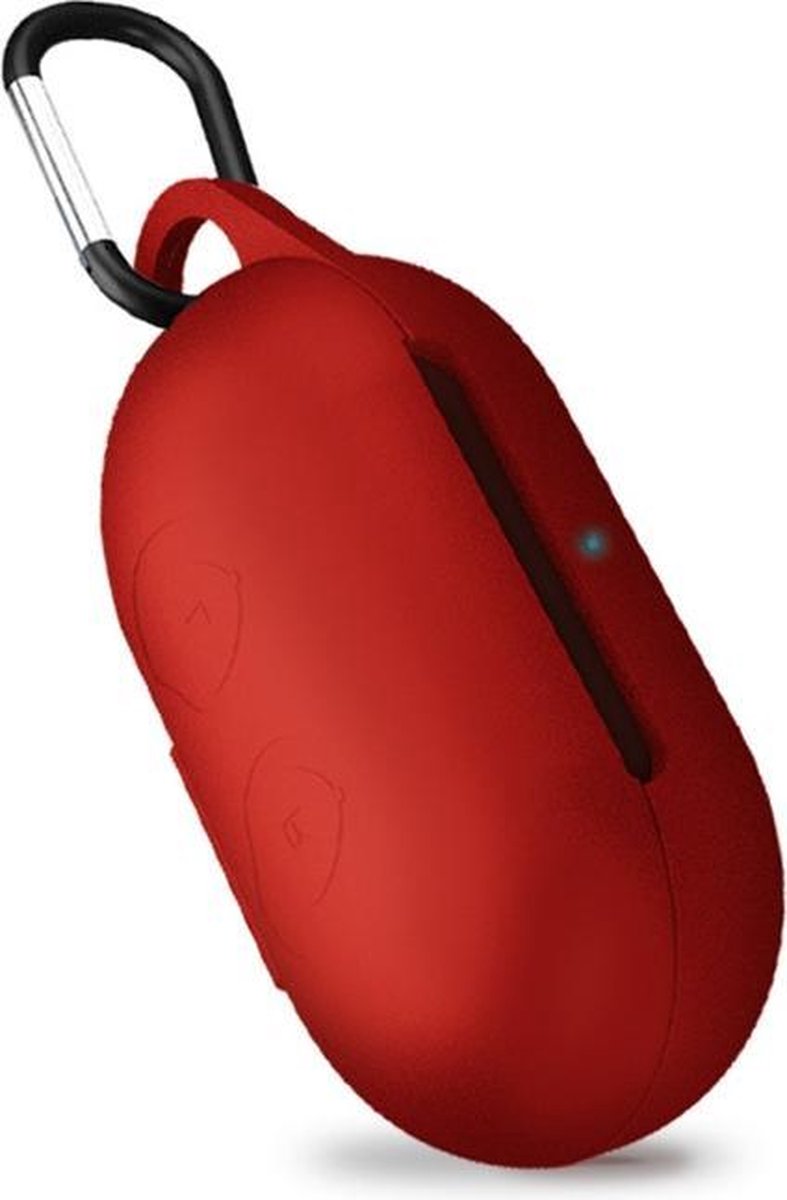 By Qubix - Samsung Galaxy Buds siliconen hoesje - storage series - Met bevestigingsclip - rood