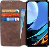 Xiaomi Redmi 9T Hoesje Retro Wallet Book Case Coffee