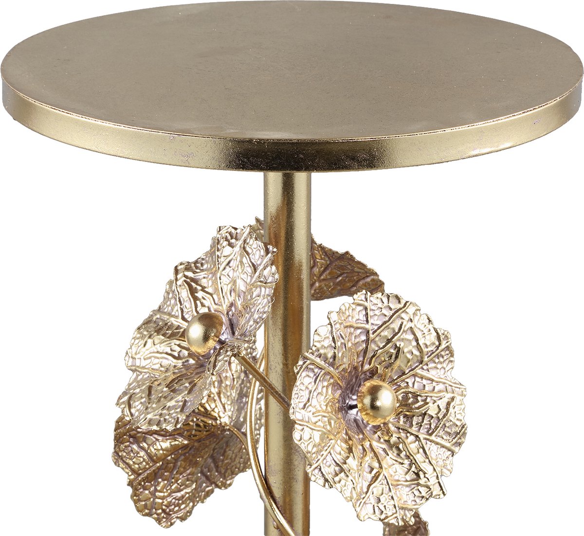 PTMD Julina Ronde Bijzettafel - H80,5 x 38 cm - Metaal - Goud