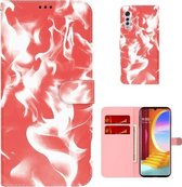 Voor LG Velvet / G9 Cloud Fog Pattern Horizontal Flip Leather Case met houder en kaartsleuf en portemonnee (rood)