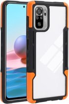 Voor Xiaomi Redmi Note 10 TPU + pc + acryl 3 in 1 schokbestendige beschermhoes (oranje)