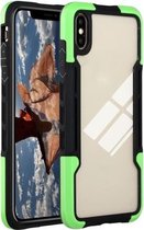 TPU + pc + acryl 3 in 1 schokbestendige beschermhoes voor iPhone XS / X (groen)