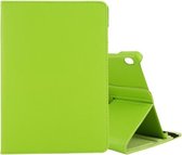 Voor Lenovo M10 Litchi Texture Horizontale Flip 360 graden rotatie lederen tas met houder (groen)