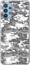 6F hoesje - geschikt voor Samsung Galaxy A32 4G -  Transparant TPU Case - Snow Camouflage #ffffff