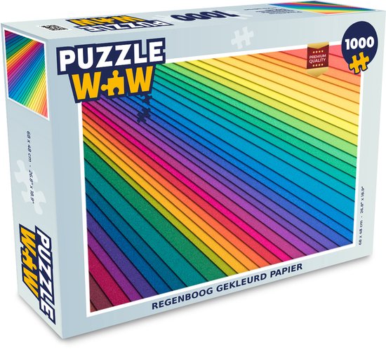Puzzel Regenboog gekleurd papier - Legpuzzel - Puzzel 1000 stukjes  volwassenen | bol.com