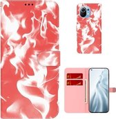 Voor Xiaomi Mi 11 Cloud Fog Pattern Horizontal Flip Leather Case met houder & kaartsleuf & portemonnee (rood)