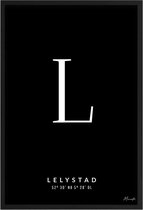 Poster Letter L Lelystad A4 - 21 x 30 cm (Exclusief Lijst)