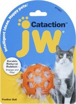JW Cataction Feather Ball Speelgoed voor katten - Kattenspeelgoed - Kattenspeeltjes