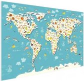 Wereldkaart Spot Alle Dieren - Poster 100x50