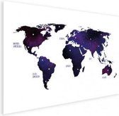 Wereldkaart Stars And Continents Paarstint - Poster 120x90