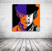 Pop Art A Clockwork Orange Canvas - 100 x 100 cm - Canvasprint - Op dennenhouten kader - Geprint Schilderij - Popart Wanddecoratie