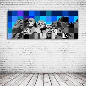 Mount Rushmore Pop Art Poster - 100 x 40 cm Fotopapier Mat 180 gr - Popart Wanddecoratie