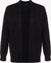Jazlyn gebreid dames vest - Zwart - Maat XXL