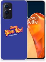 Smartphone hoesje OnePlus 9 Backcase Siliconen Hoesje Never Give Up