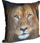Leeuw koning jungle - Foto op Sierkussen - 40 x 40 cm